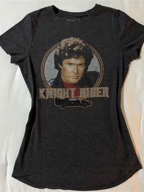 Knight Rider Women's Short-Sleeve Graphic Tee in Dark Charcoal